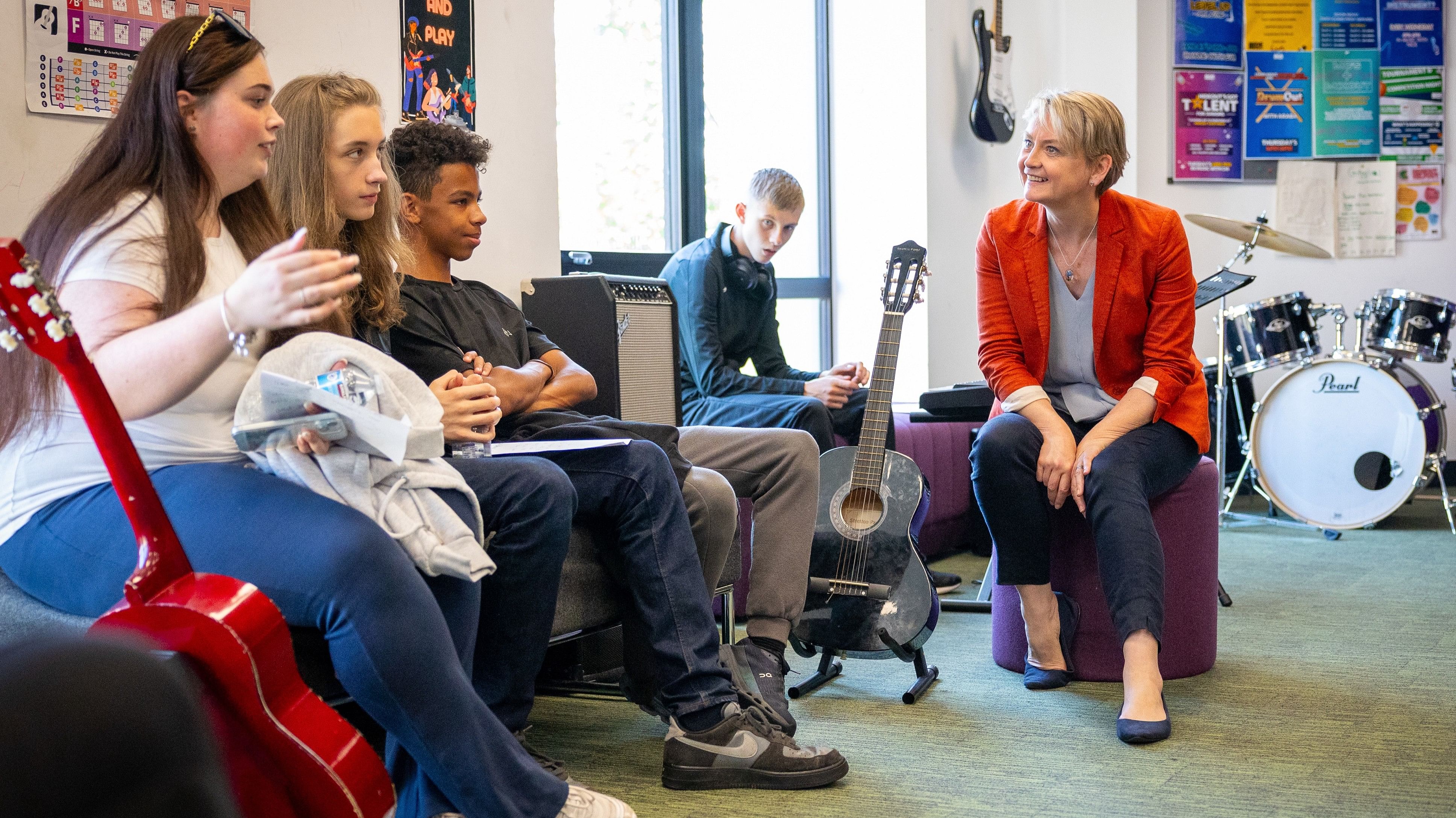 <div class="paragraphs"><p>UK's Home Secretary Yvette Cooper at onside to see how youth hubs have improved young lives - as part of our ambition to halve knife crime.</p></div>